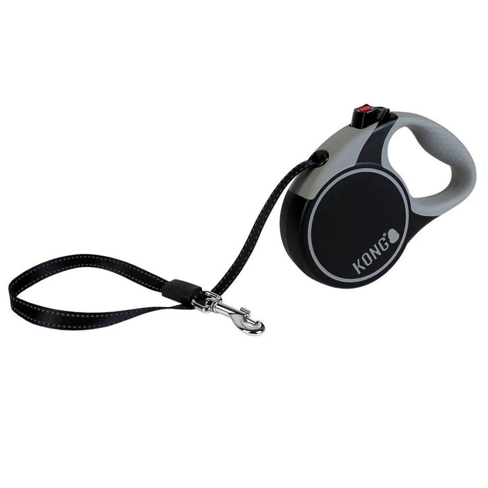 KONG -  Flexi jalutusrihm Terrain, suurus: L, värv: must, 5m