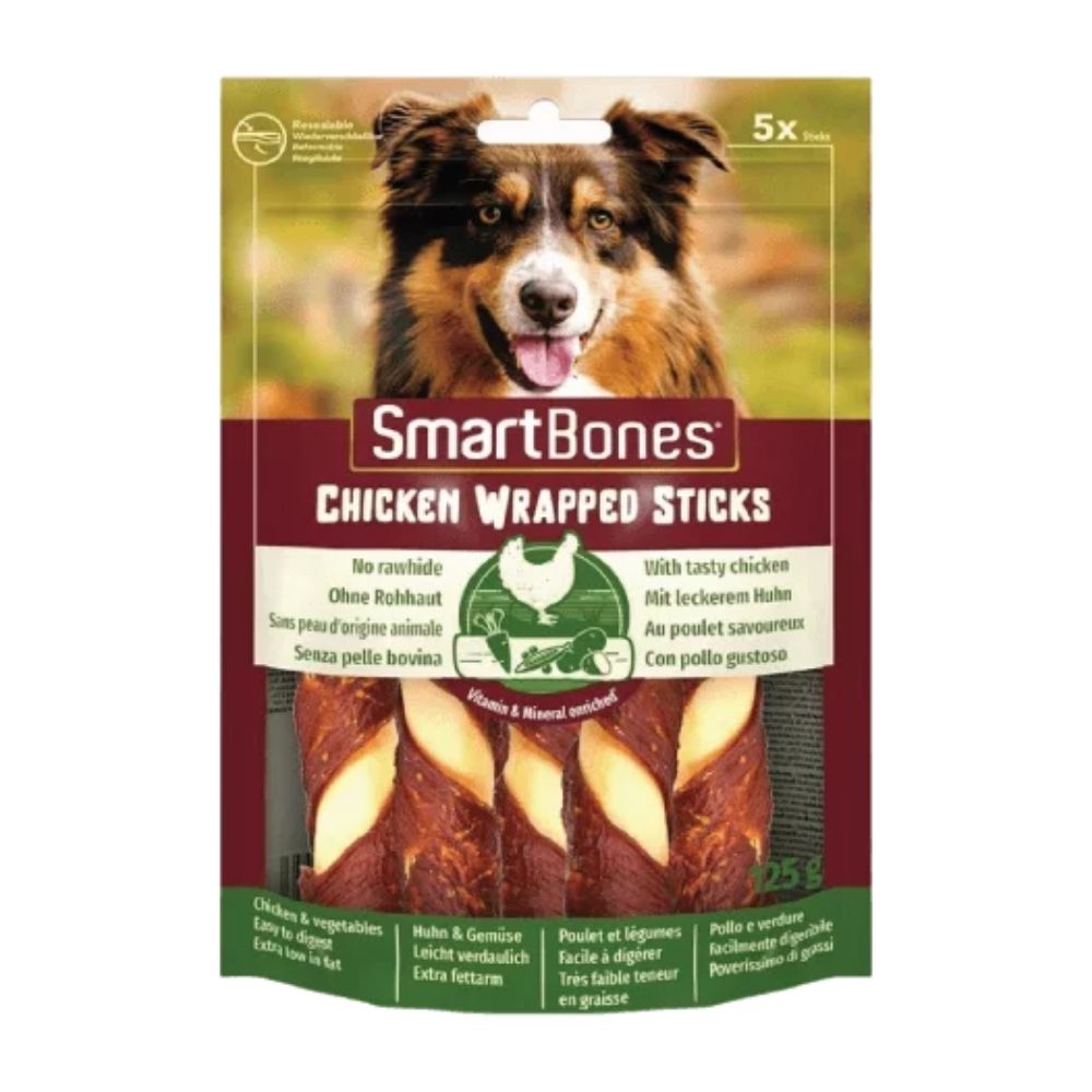 SmartBones Chicken. Wrap. Sticks Med. 5 tk, 125g.