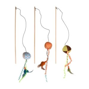 Flamingo mänguasi kassidele õngeritv palliga “Kirk”, assortii, 40cm