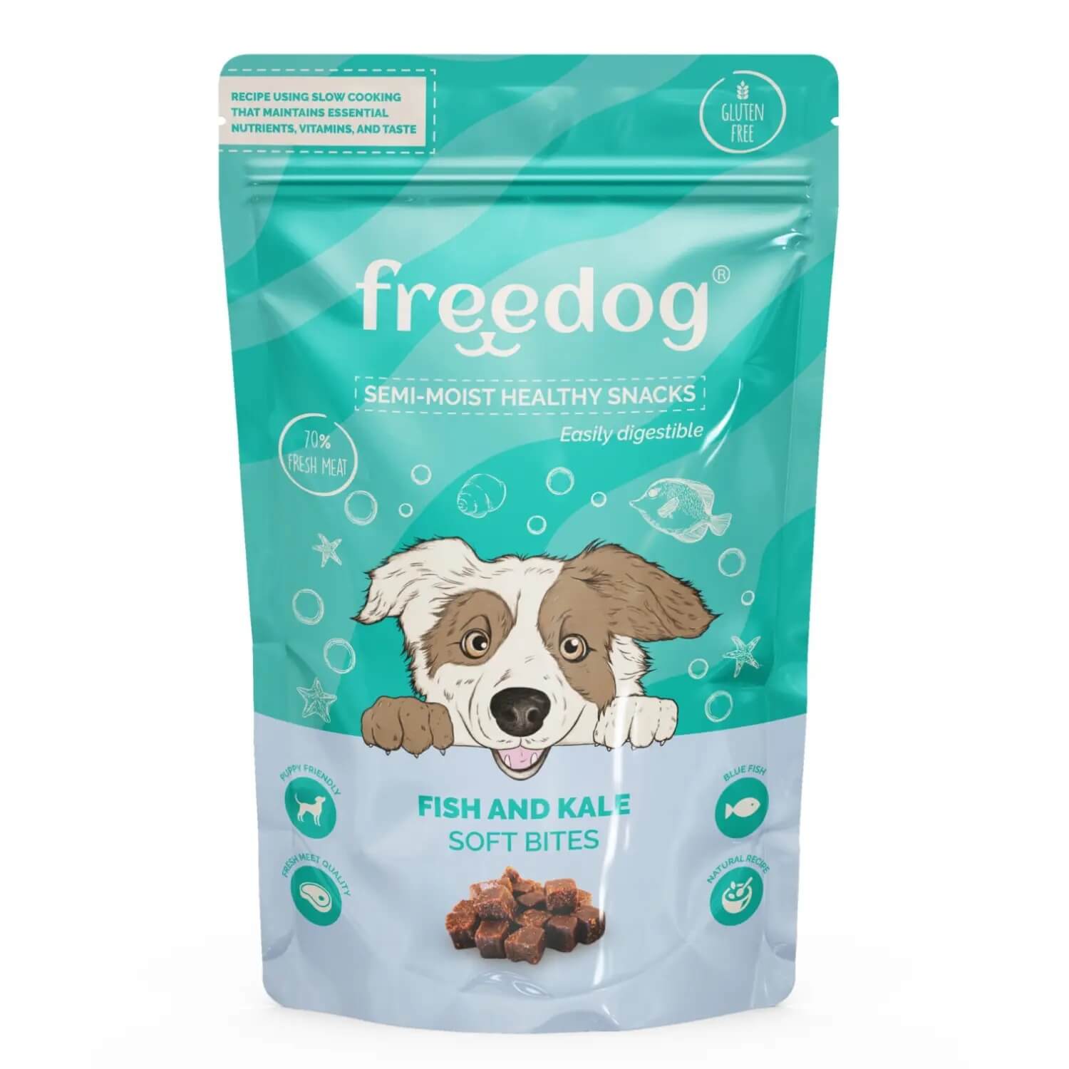 FREEDOG KOERA MAIUS SEMI-MOIST KALA/LEHTKAPSAS 100G