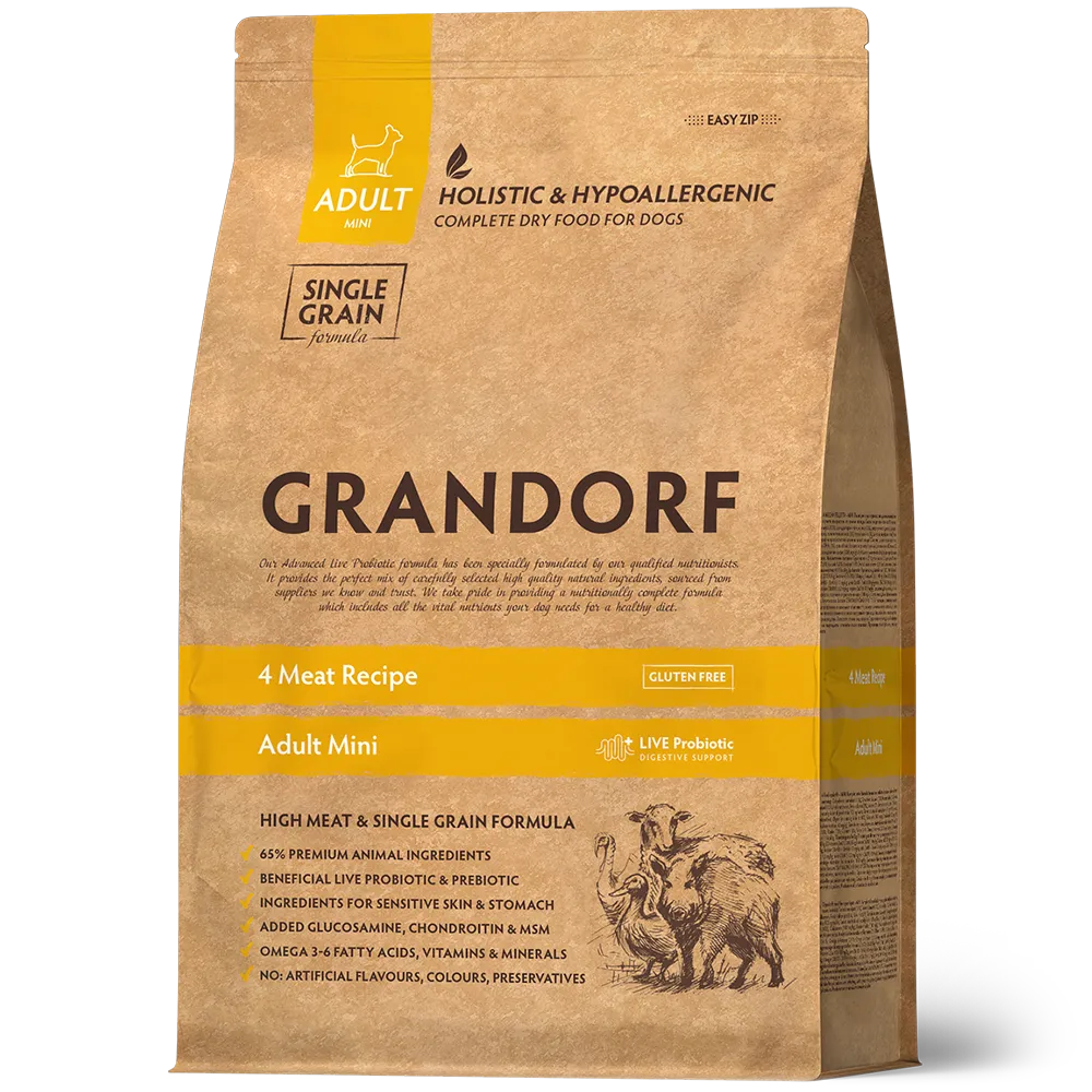 Grandorf 4 Lihaga väikest tõugu koertele 3kg