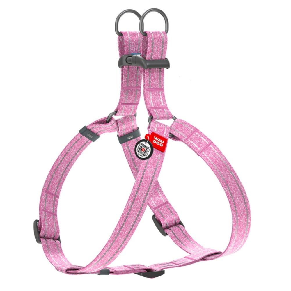 WAUDOG traksid koertele QR-passiga, roosa, M