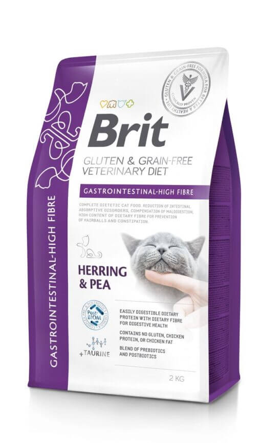 Brit Veterinary Diet Gastrointestinal - High Fibre erisööt kassidele 2kg