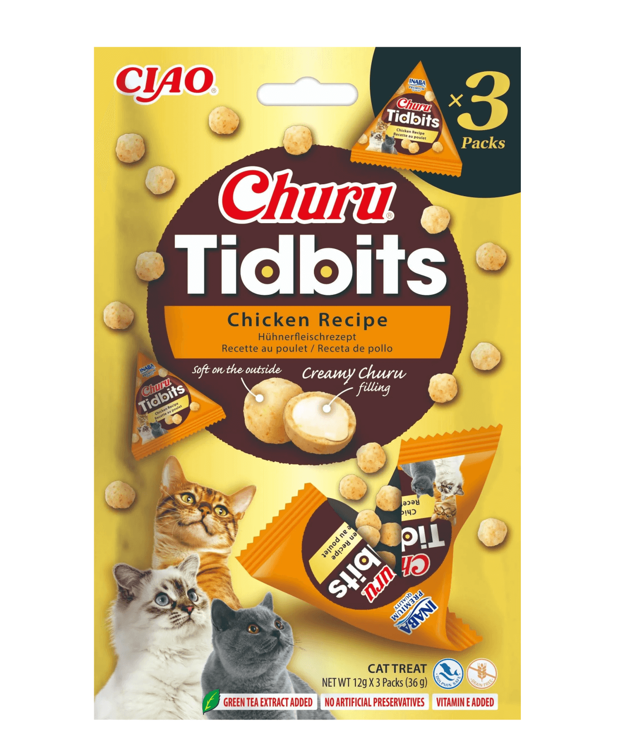 Inaba Churu Tidbits Chicken Recipe 3P