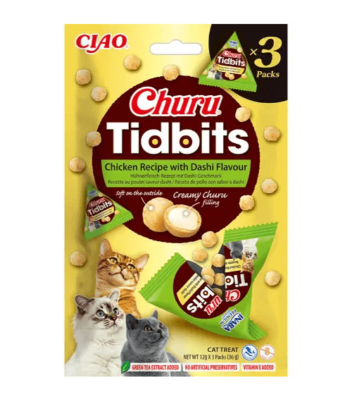 Inaba Churu Tidbits Chicken Recipe with Dashi Flavor 3P