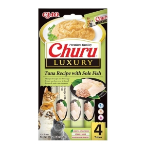 Inaba Churu Luxury Tuna Recipe with Sole Fish 4x14g