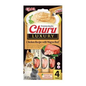 Inaba Churu Luxury Chicken Recipe with Wagyu Beef 4x14g