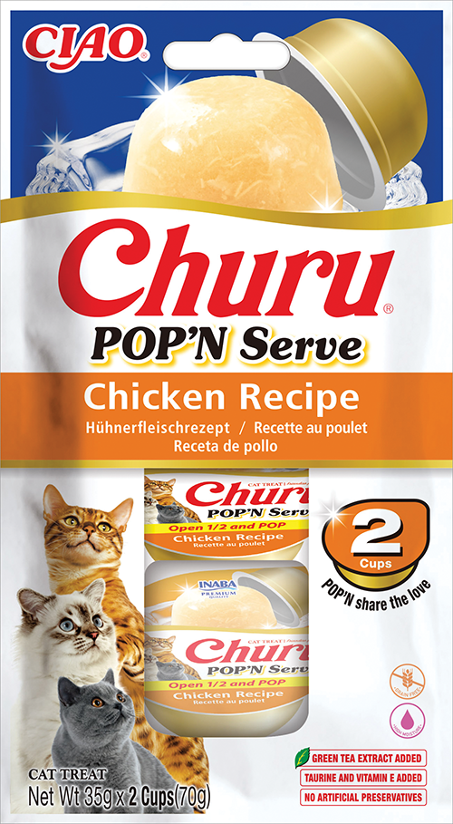 Inaba Churu Pop'N Serve Chicken Recipe 2x35g
