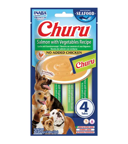 Inaba Churu Fish Salmon with Vegetables Recipe 4x14g