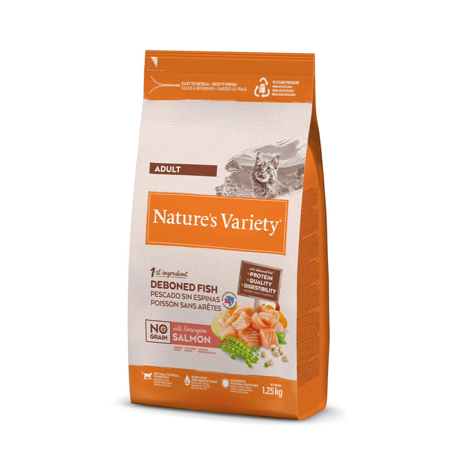 Nature's Variety Cat Adult NoGrain Norwegian Salmon 1,25kg