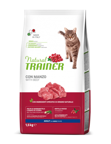 Trainer Natural Cat Adult with Beef 1,5kg