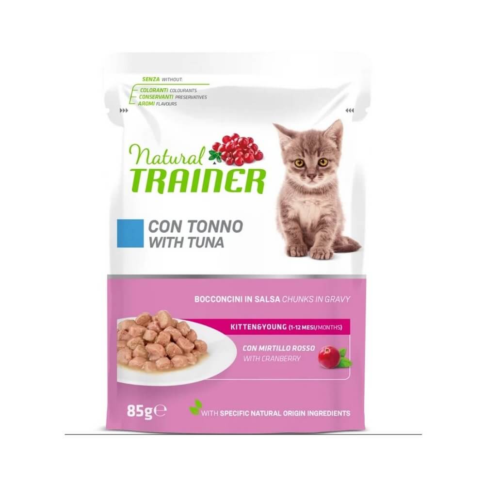 Trainer Natural Kitten&Young Tuna Busta 85g konserv