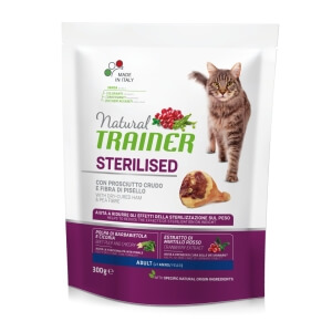 Trainer Natural Cat Sterilised Dry-Cures Ham&Pea 300g
