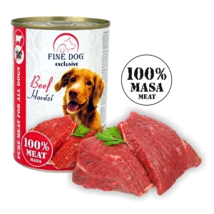 Fine Dog veisekonserv koertele 100% liha 400g