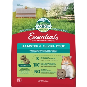 OXBOW ESSENTIALS HAMSTRI & LIIVAHIIRE TÄISSÖÖT 0.5KG
