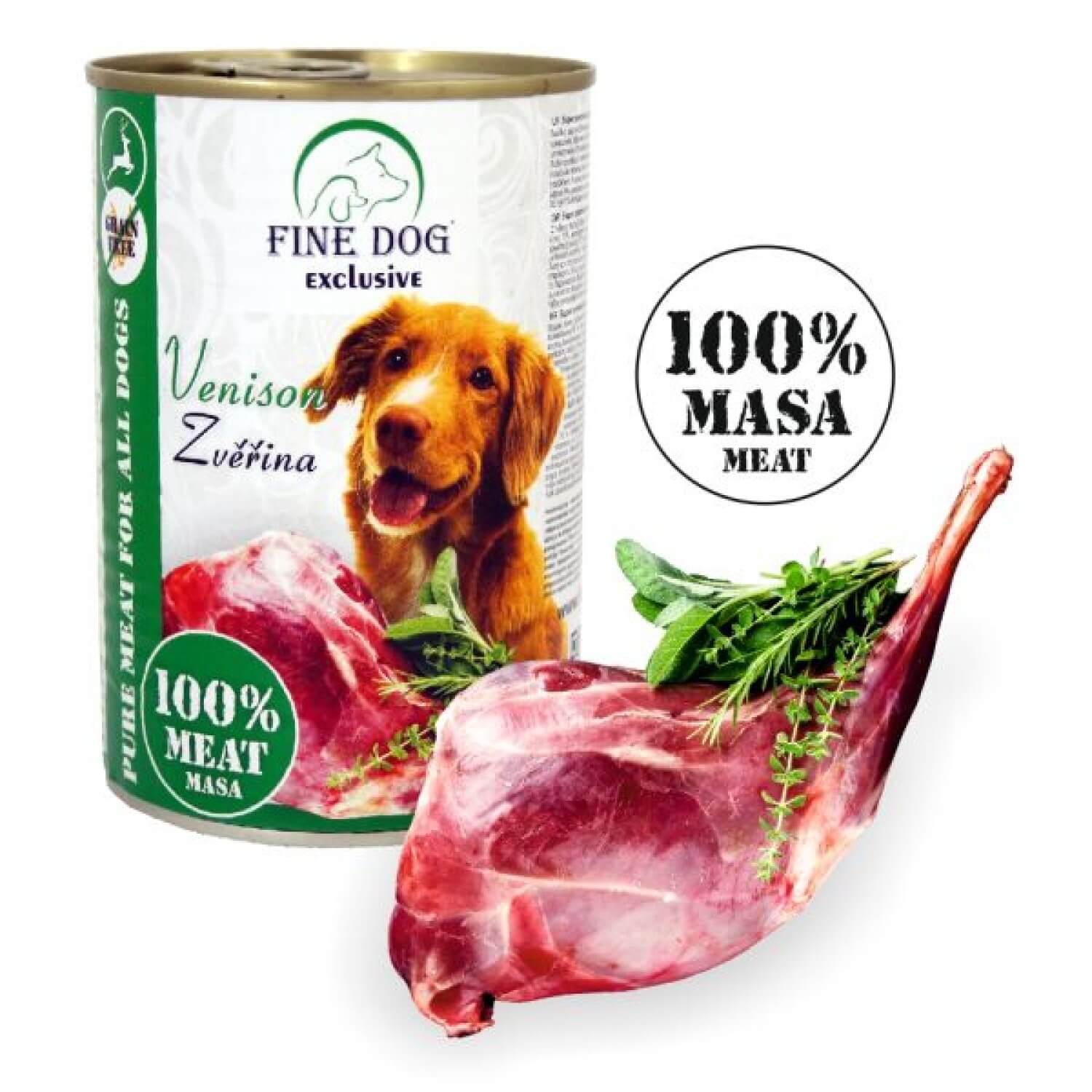 Fine Dog hirvekonserv koertele 100%liha 6x400g