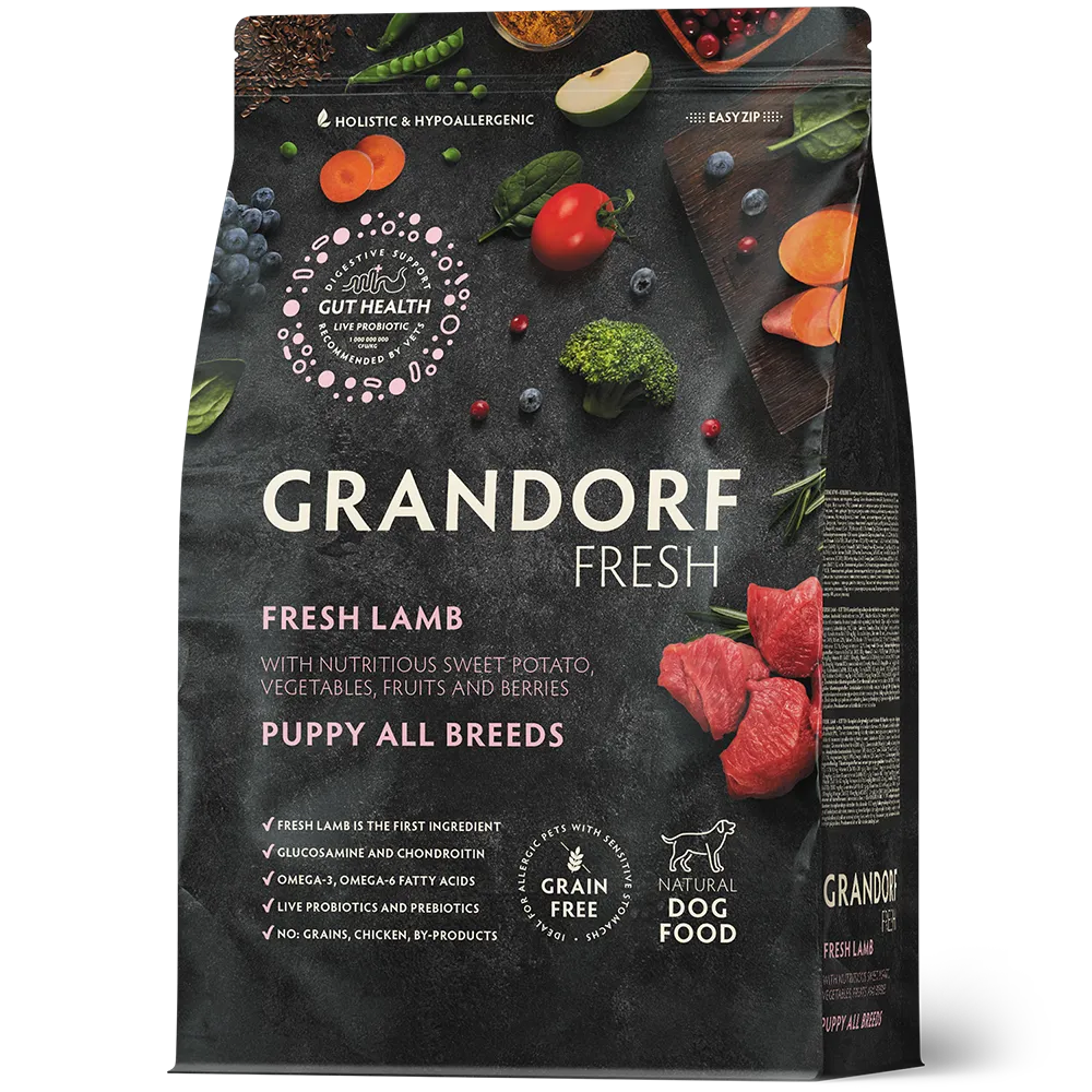 Grandorf Fresh Värske Lambaliha ja Bataat Kutsikatele 1kg