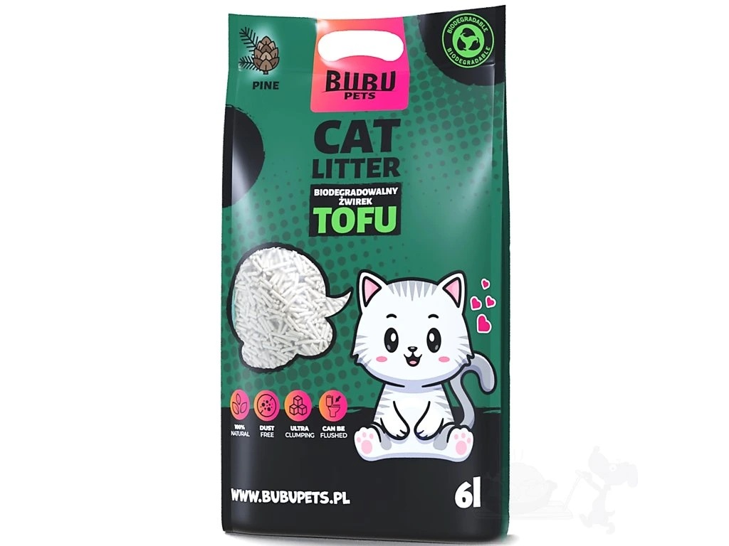 Bubu Pets männi lõhnaga tofu kassiliiv 2,5 kg / 6L