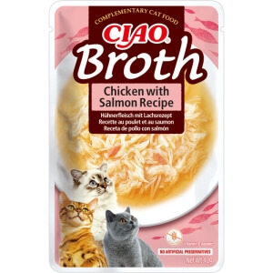 Ciao Broth Chicken with Salmon märgtoit kassidele 40g