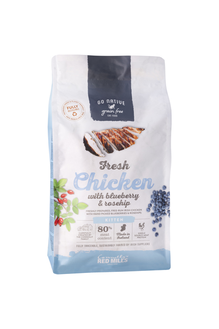 GO NATIVE KASSIPOJA TÄISSÖÖT KANA/MUSTIKAS/KIBUVITS 1,5KG