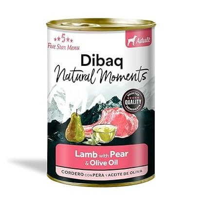 Dibaq Natural Moments 5 Star lamba ja pirniga konserv koertele 380g