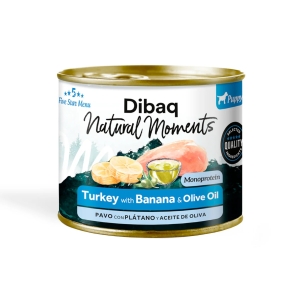 Dibaq Natural Moments 5 Star kalkuni ja banaaniga konserv kutsikale 190g