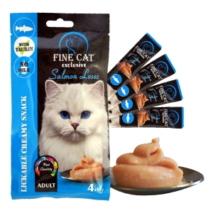FINE CAT Exclusive LÕHEGA Kreemjas suupiste kassidele .4x15g