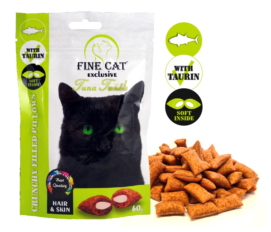 FINE CAT HAIR&SKIN tuunikala täidisega padjad kassidele  60g