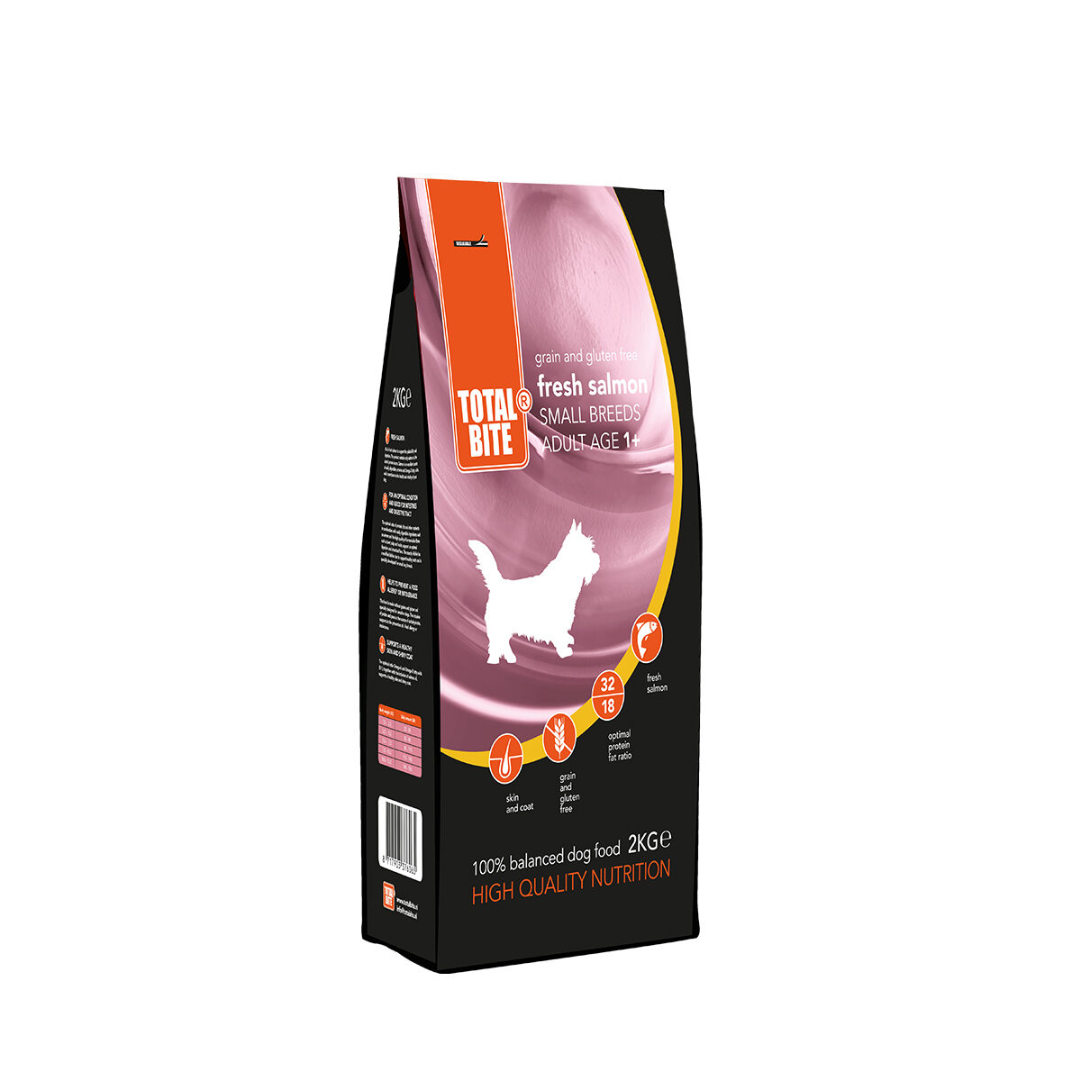 Total Bite väiksed tõud  terav-vaba värske lõhega koeratoit   2 kg