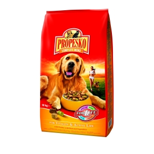 Propesko Vitality & Active Life koeratoit looma-, linnuliha ja juurviljadega 10kg