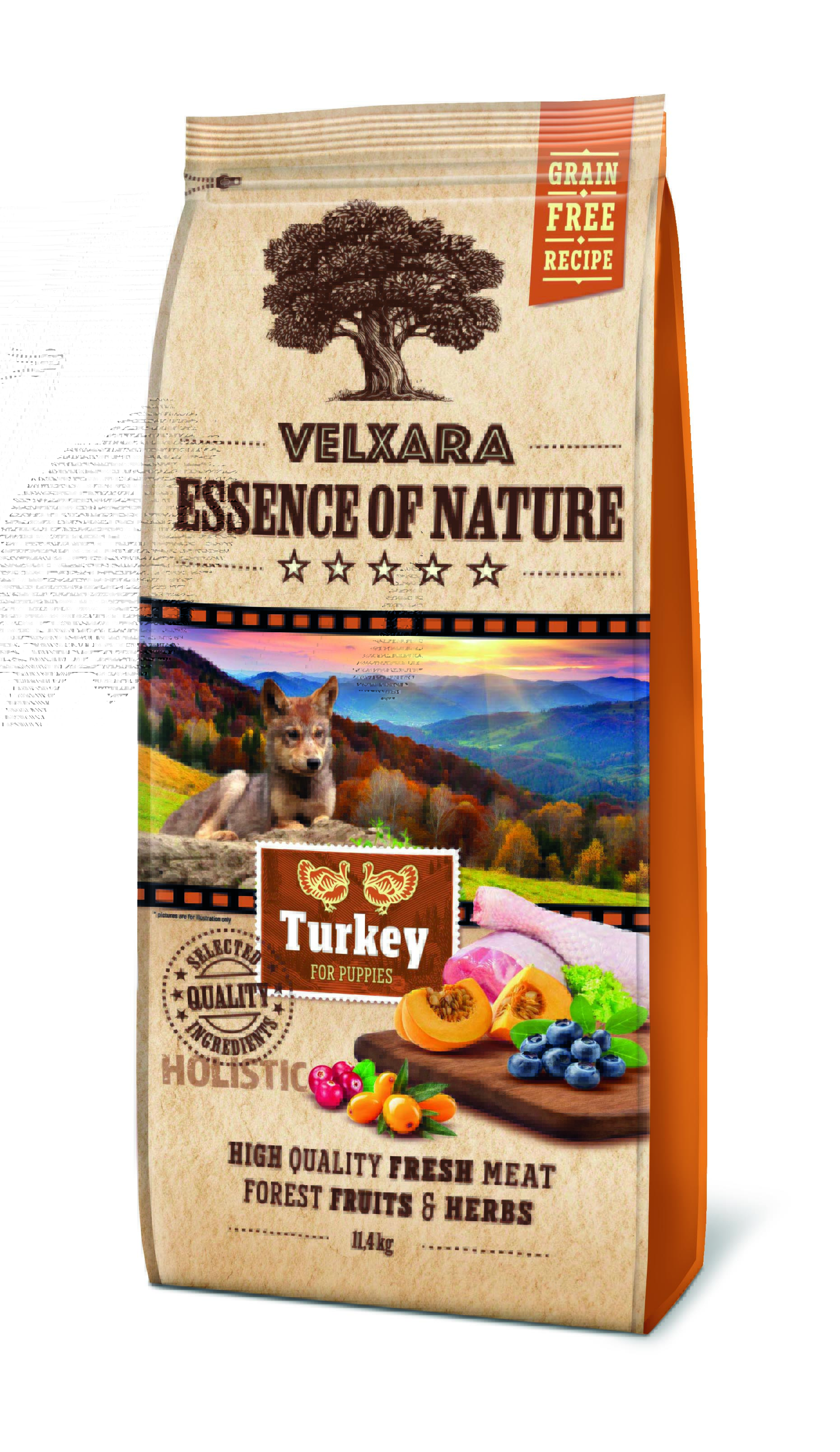 Velxara kutsikatele  holistiline värske kalkuniga kuivtoit  750g