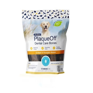 PlaqueOff Dental Bones kana ja kõrvits 482g  närimismaiused hambakivi ja hambakatu ennetamiseks ja eemaldamiseks
