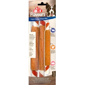 Лакомство для собак 8in1 Triple Flavour Мега-ребрышки 140г