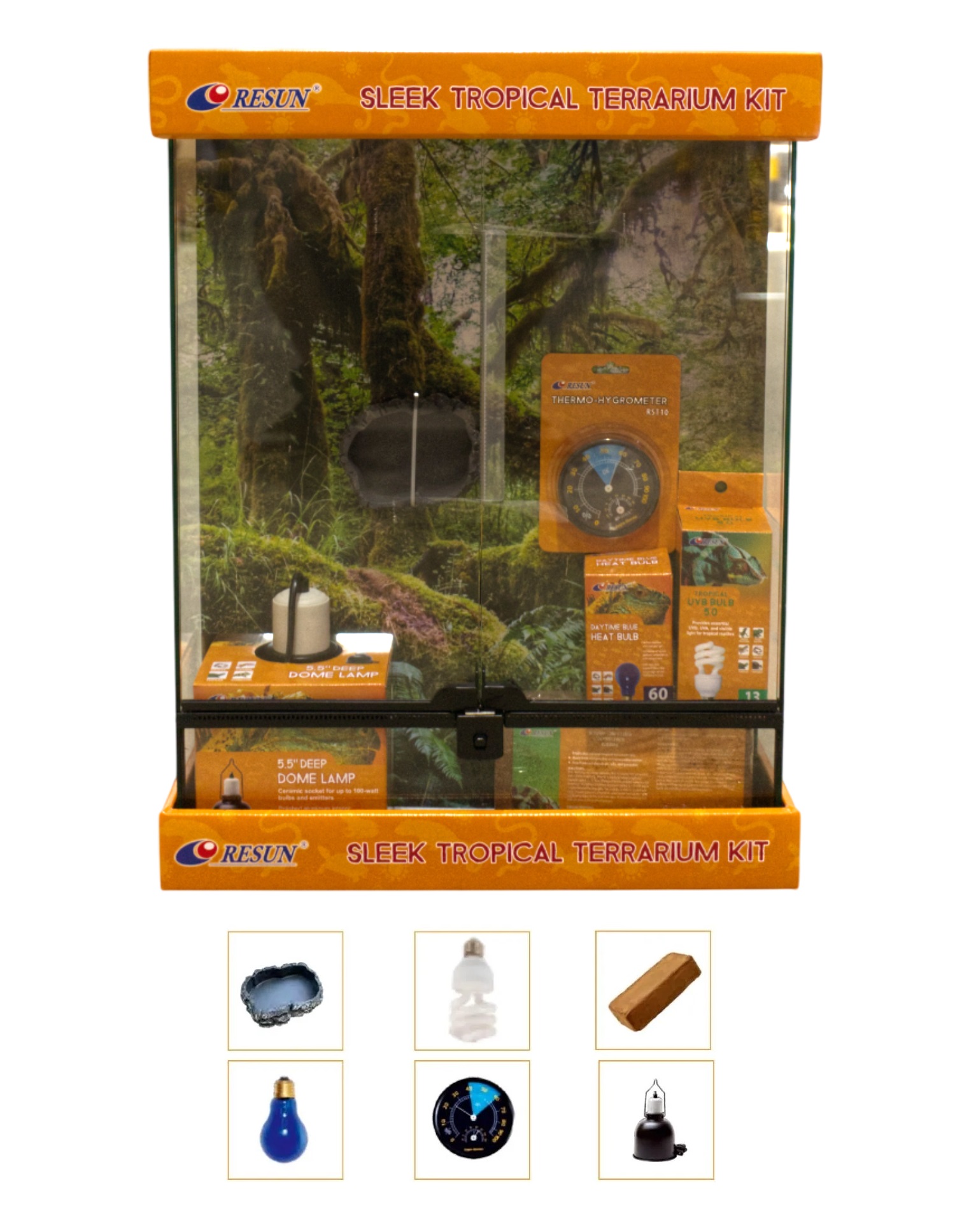 Стеклянный террариум Sleek Topical Kit TK30 465x465x610 мм