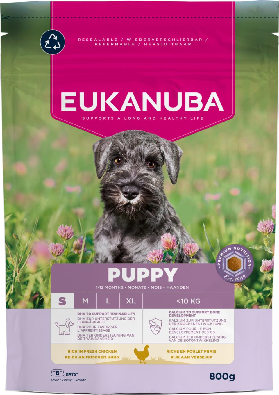 EUKANUBA Puppy с курицей мелким собакам 800 г