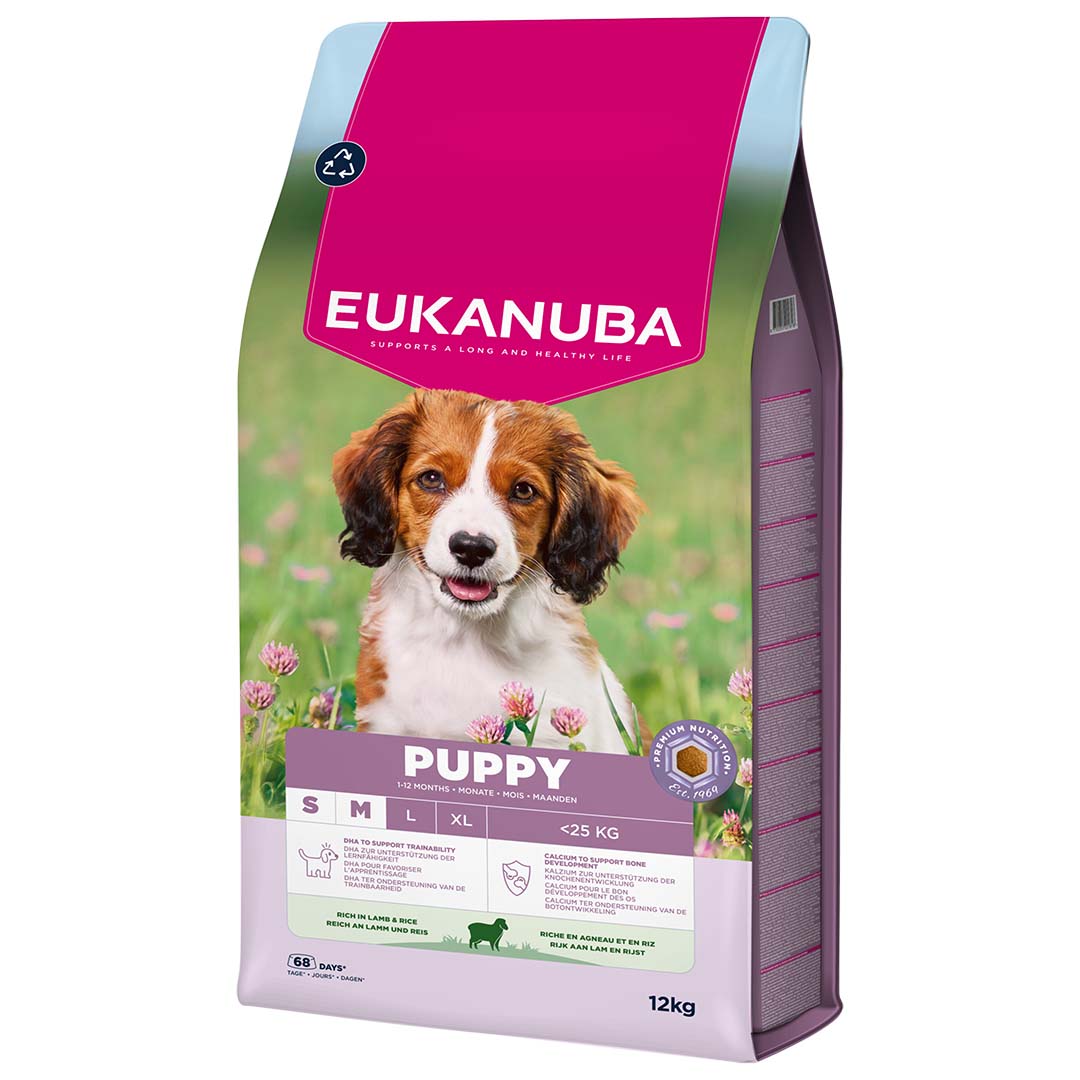 EUKANUBA Puppy с бараниной и рисом мелким и средним собакам 12 кг