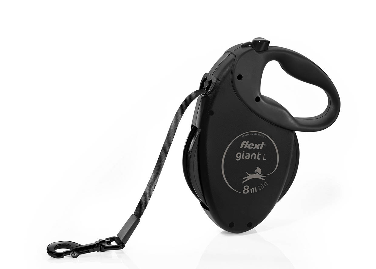 Поводок flexi Giant Black Edition L 8m Лента чёрный