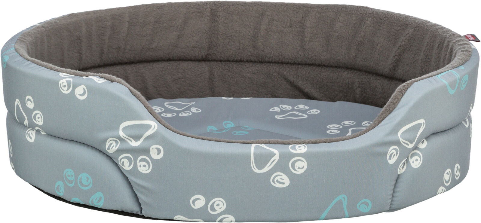 Koera voodi Jimmy, 65 × 55 cm, helehall/tumehall