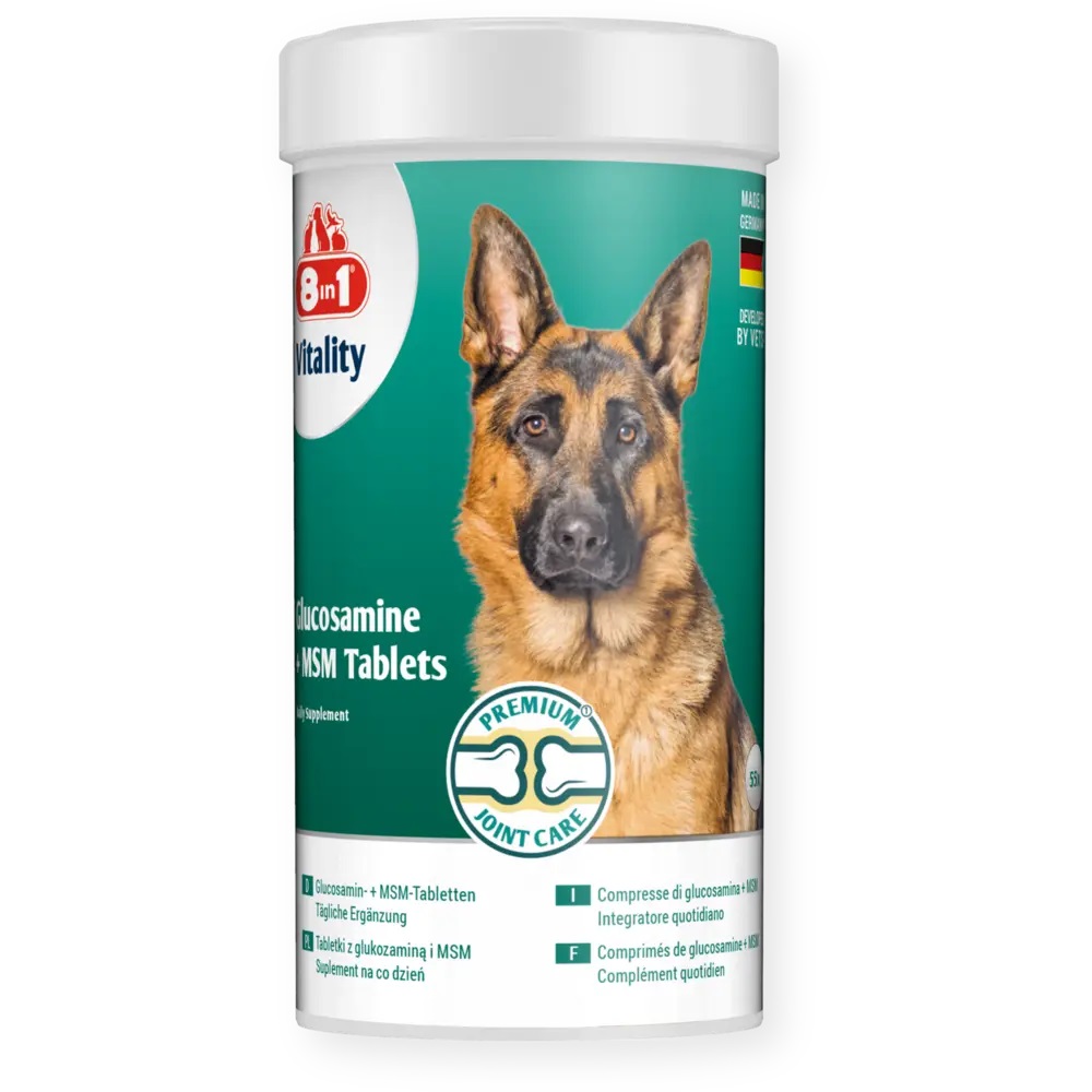 Пищевая добавка для собак 8in1 Vitality Глюкозамин 55 таблеток