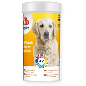 Пищевая добавка для собак 8in1 Vitality Multi Витамин для взрослых собак 70 таблеток