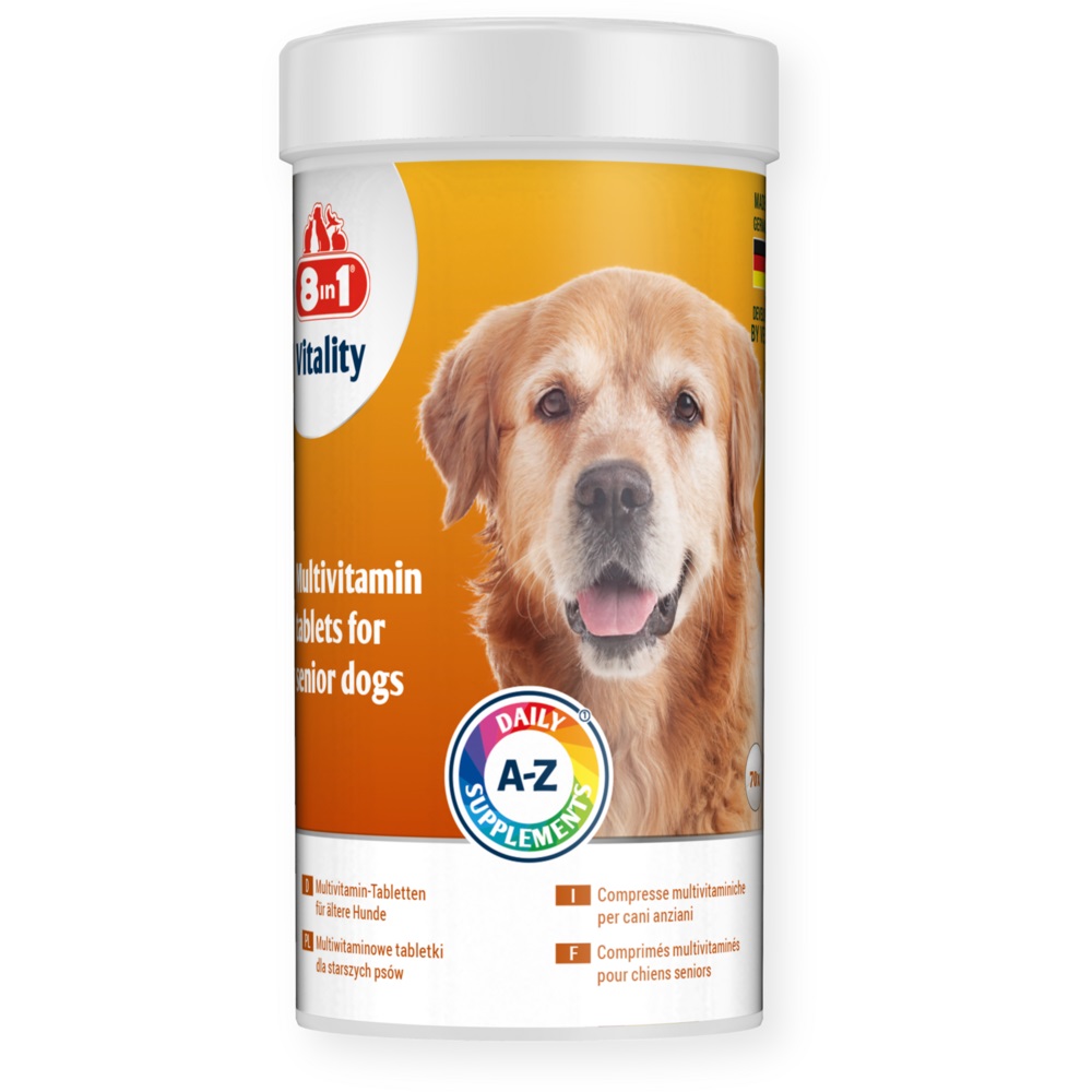 Пищевая добавка для собак 8in1 Vitality Multi Vitamiinid 70 таблеток для пожилых