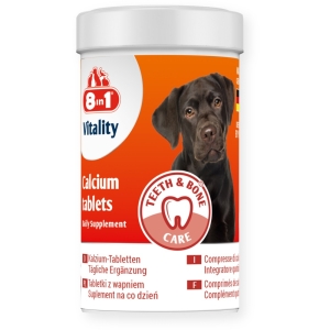 Пищевая добавка для собак 8in1 Vitality Кальций для всех собак 155 таблеток