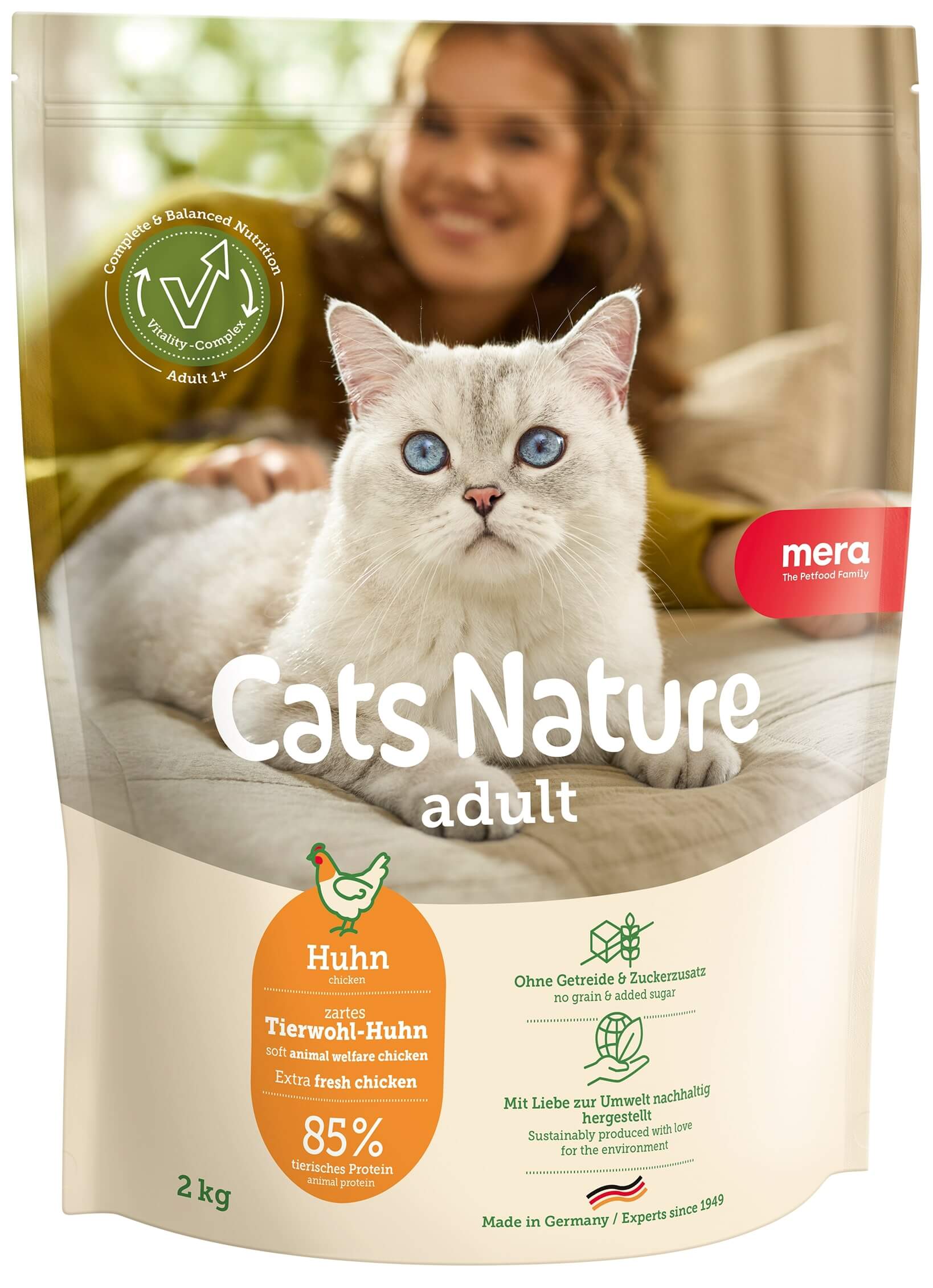Mera Cats Nature Adult kuivtoit kassidele kanaga 2kg