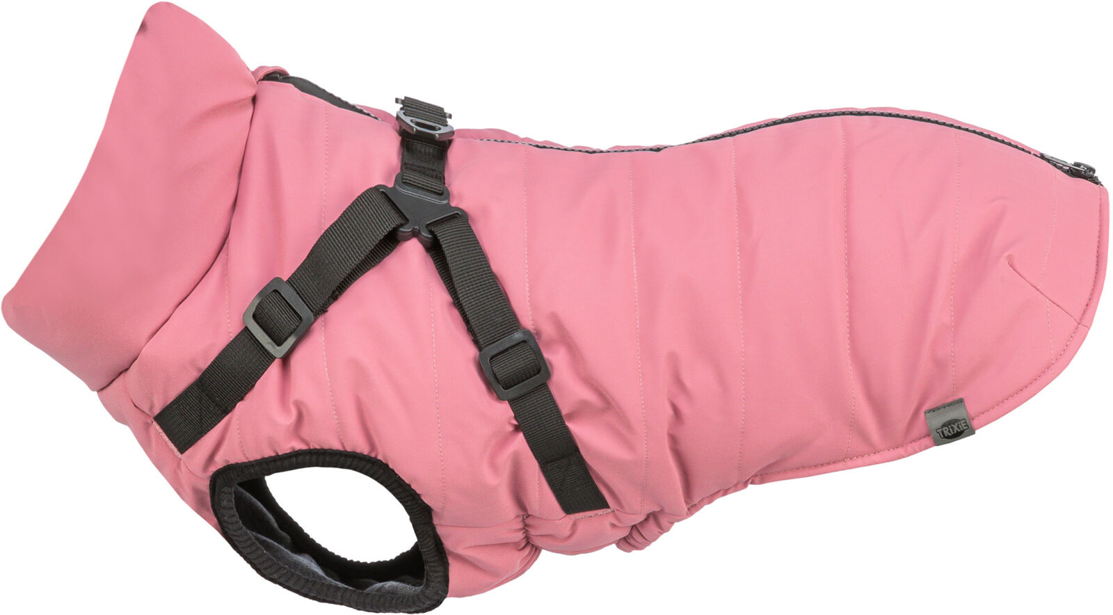 Пальто для собак со шлейкой Pontis Reflect, XS: 30 см, розовое