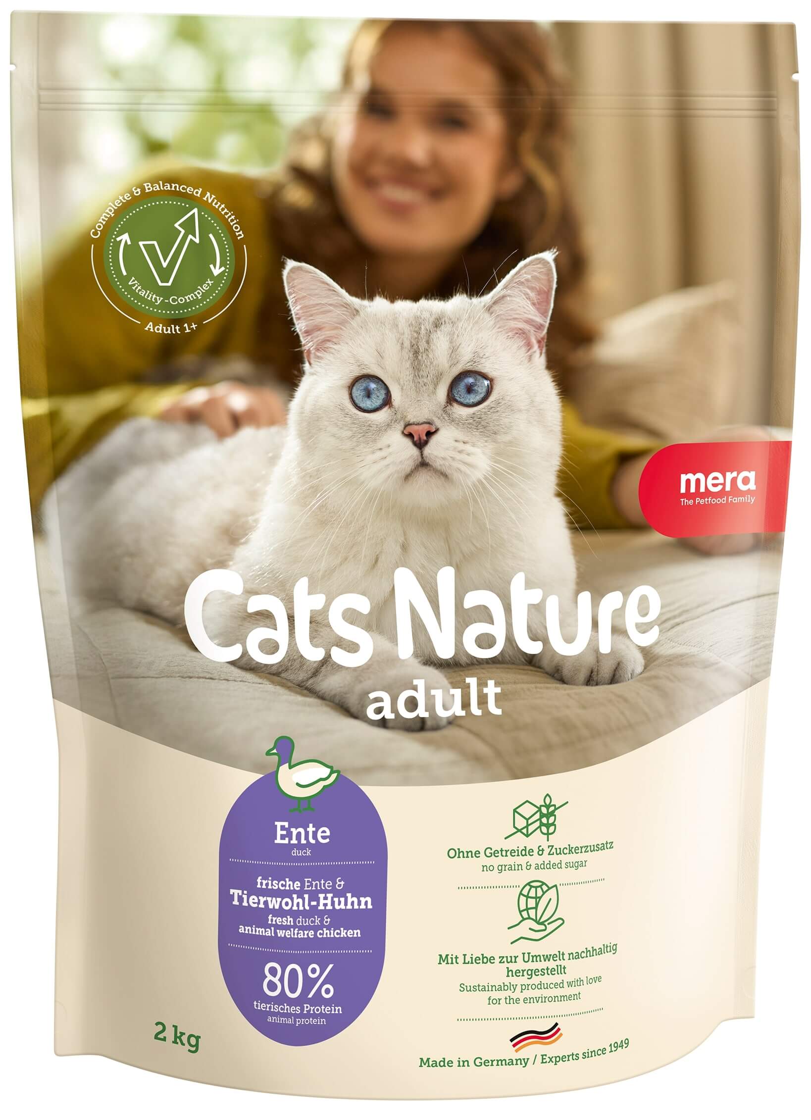 Mera Cats Nature Adult сухой корм для кошек Утка 2кг