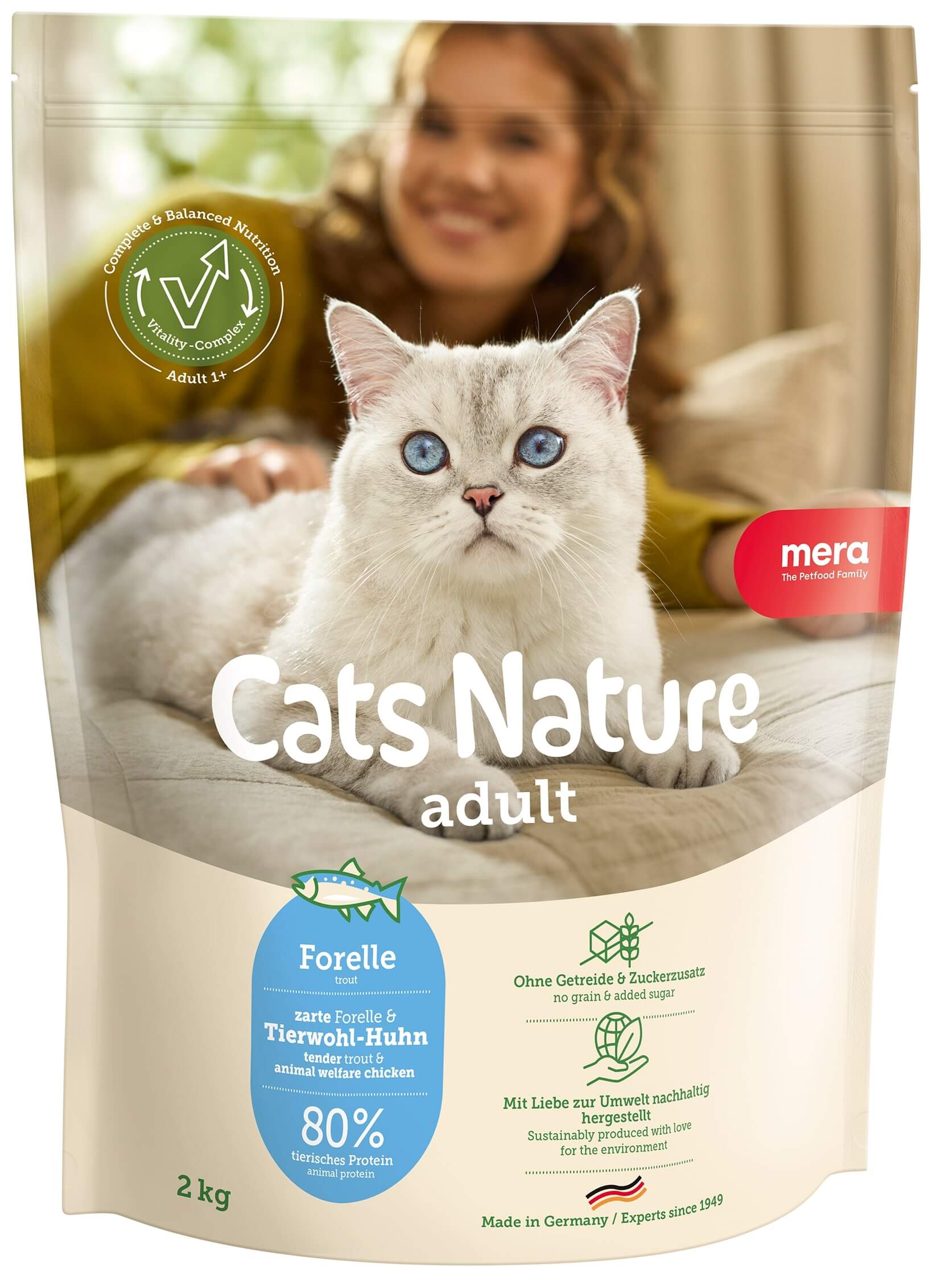 Mera Cats Nature Adult сухой корм для кошек Форель 2кг