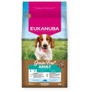 EUKANUBA Adult ookeanikalaga väikestele ja keskmistele koertele teraviljavaba 3 kg