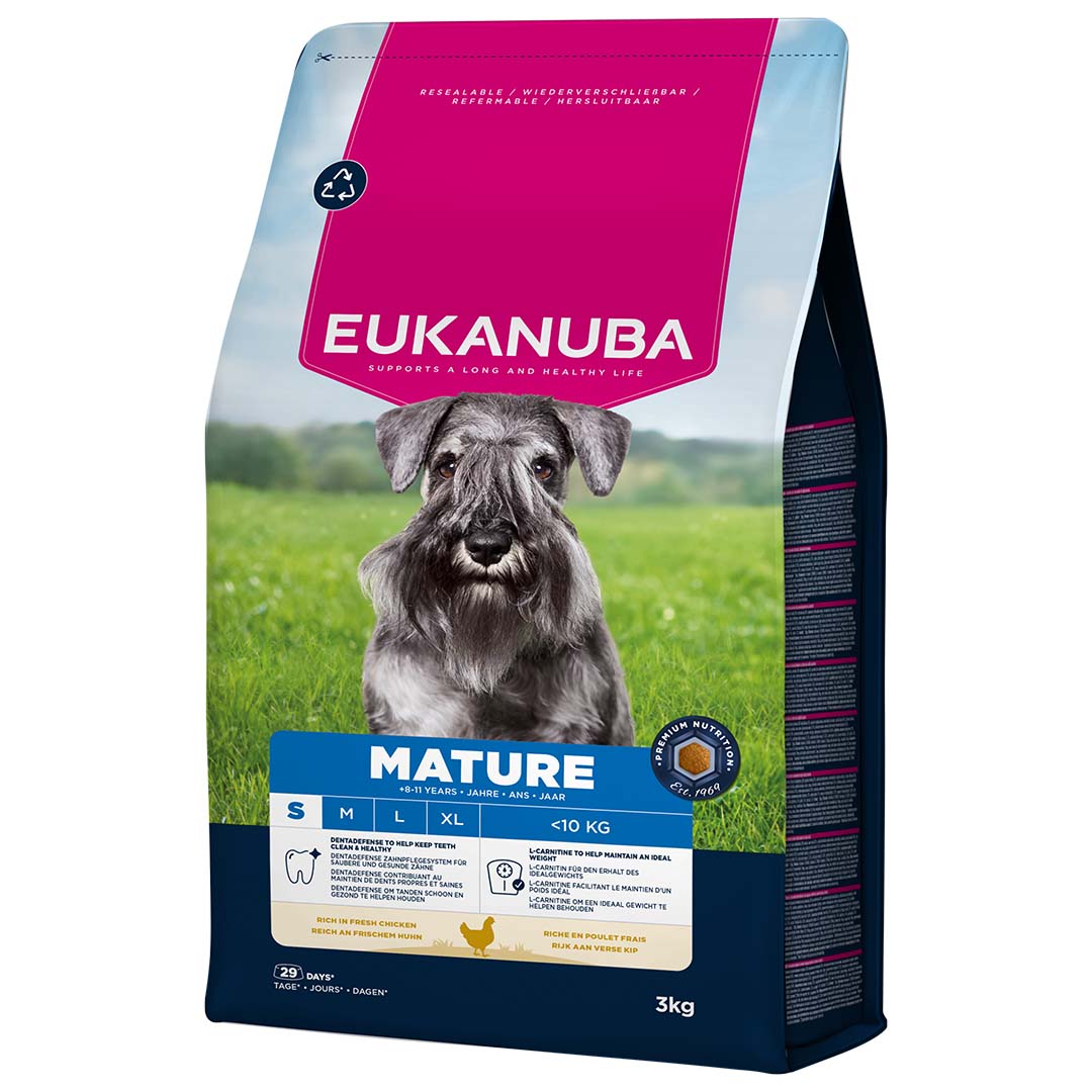 EUKANUBA Mature с курицей мелким собакам 3 кг