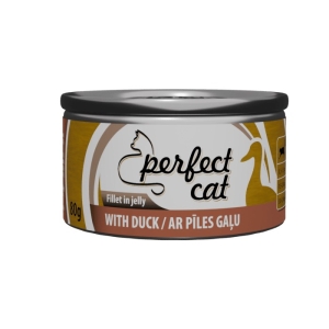 Полноценный (влажный) корм Perfect Cat с уткой в ​​желе 80 г