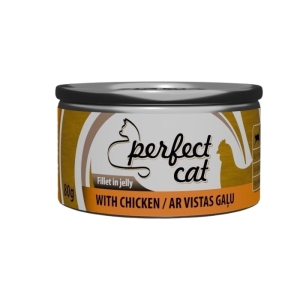 Täissööt (konserv) Perfect Cat kanaga tarretises 80g